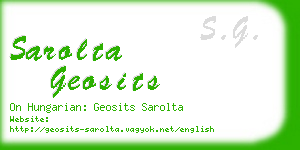 sarolta geosits business card